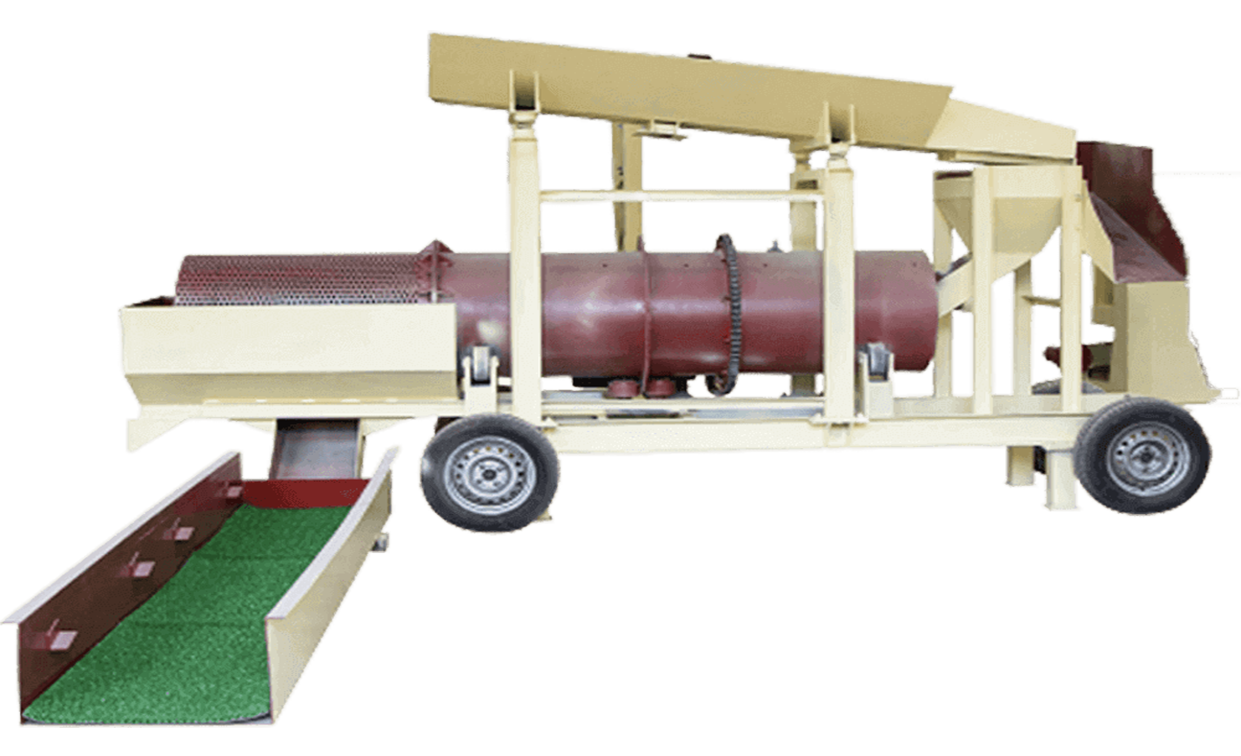 Trommel scrubber wash plant liberating gold from sticky clay ore